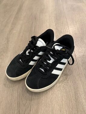 adidas Black and White Suede Sneakers